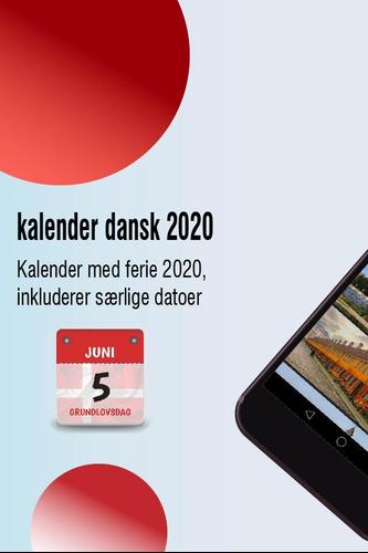kalender dansk 2020, kalender med helligdage for Android ...