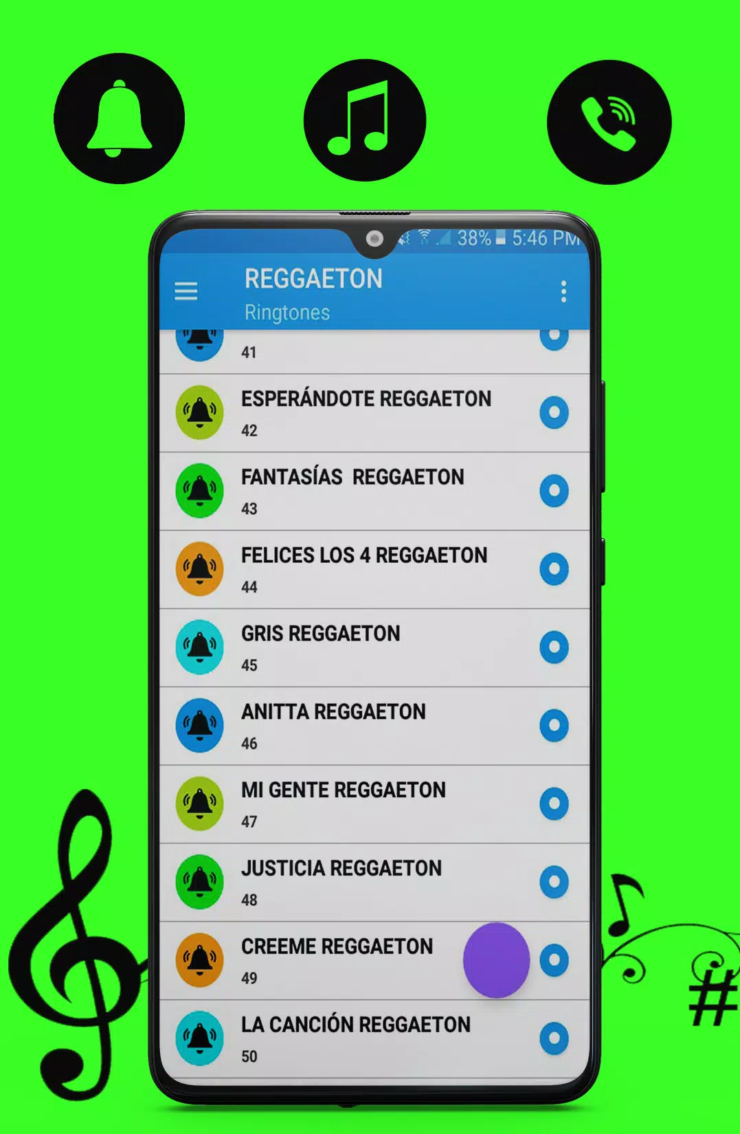 Descarga de APK de Tonos celular de reggaeton. para Android