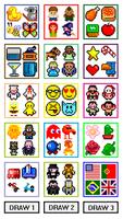 Цветные пиксели 16x16 постер