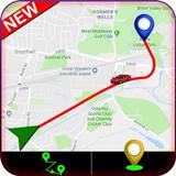 GPS suivi d'itinéraire icône