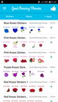 Good Morning Flowers Stickers Affiche