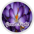 Good Night Flowers Stickers icône