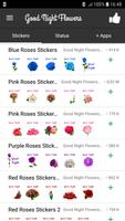 Good Night Flowers Stickers Affiche