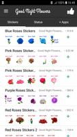 Good Night Flowers Stickers Poster