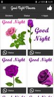 Good Night Flowers Stickers capture d'écran 2