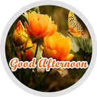 Good Afternoon Flowers Sticker Zeichen