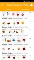 Stickers Buenas Tardes Flores تصوير الشاشة 2