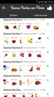 Stickers Buenas Noches Flores скриншот 1