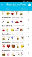 Stickers de Buenos dias Flores اسکرین شاٹ 2