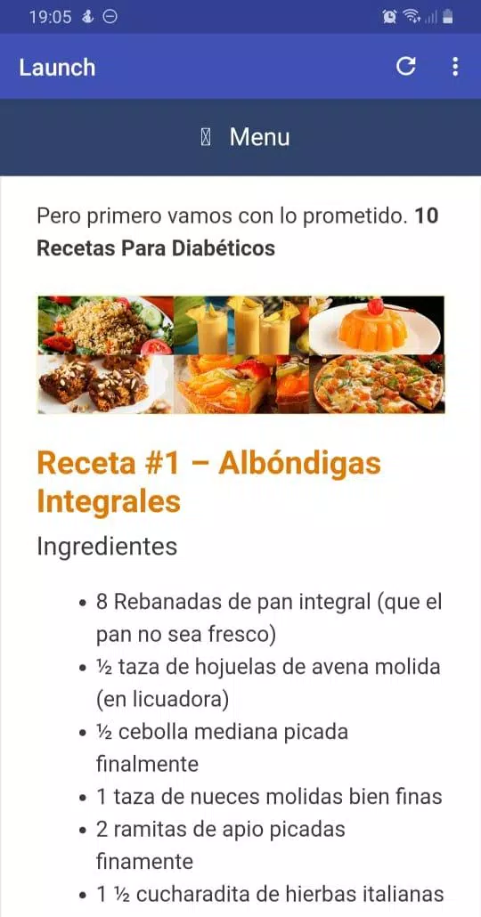 10 Recetas Para Diabéticos en Español APK pour Android Télécharger