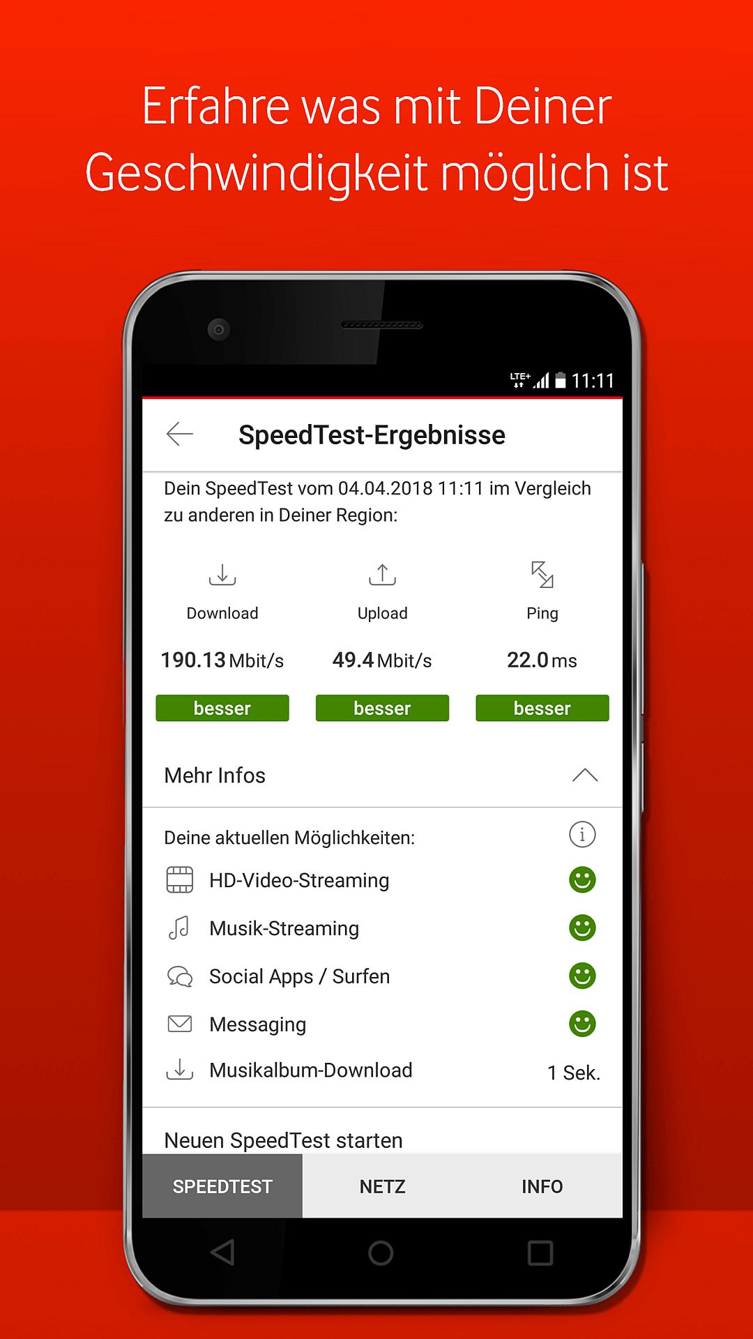 Vodafone SpeedTest for Android - APK Download