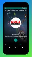 Radio KMOX 1120 ST Louis AM + Radio USA Live Free plakat