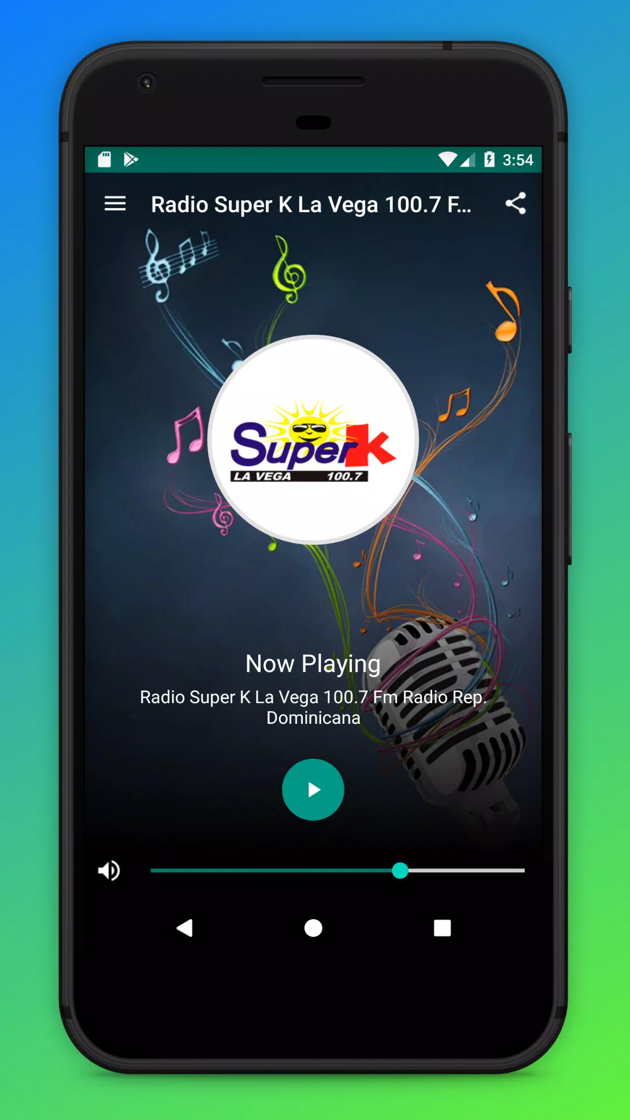 Descarga de APK de Radio Super K Vega 100.7 Fm Radio Rep. Dominicana para  Android
