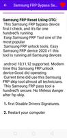 Samsung FRP Bypass Settings स्क्रीनशॉट 3