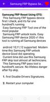 Samsung FRP Bypass Settings capture d'écran 3