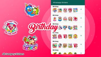 2 Schermata Birthday stickers for whatsapp