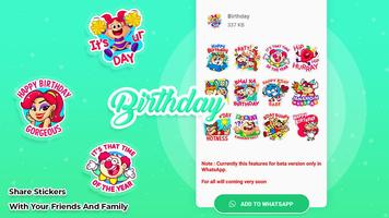 Birthday stickers for whatsapp Ekran Görüntüsü 3