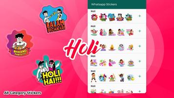 Holi stickers for WAStickersapps capture d'écran 1