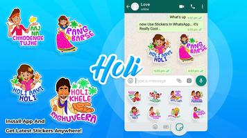 Holi stickers for WAStickersapps capture d'écran 2