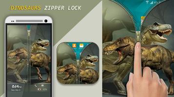 Dinosaur zipper Lock poster