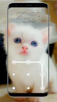 serrure à motif de chat Affiche