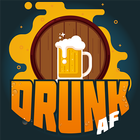 Drunk AF Drinking Party Game Zeichen