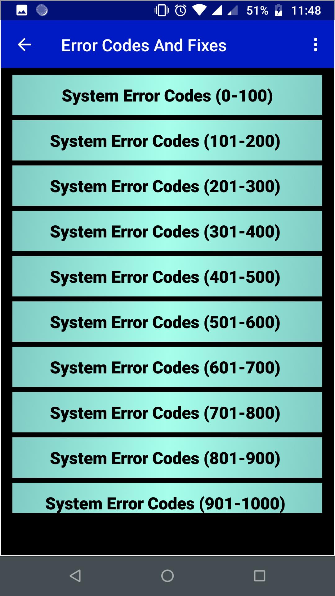 Error Codes And Fixes For Android Apk Download - roblox error code 601