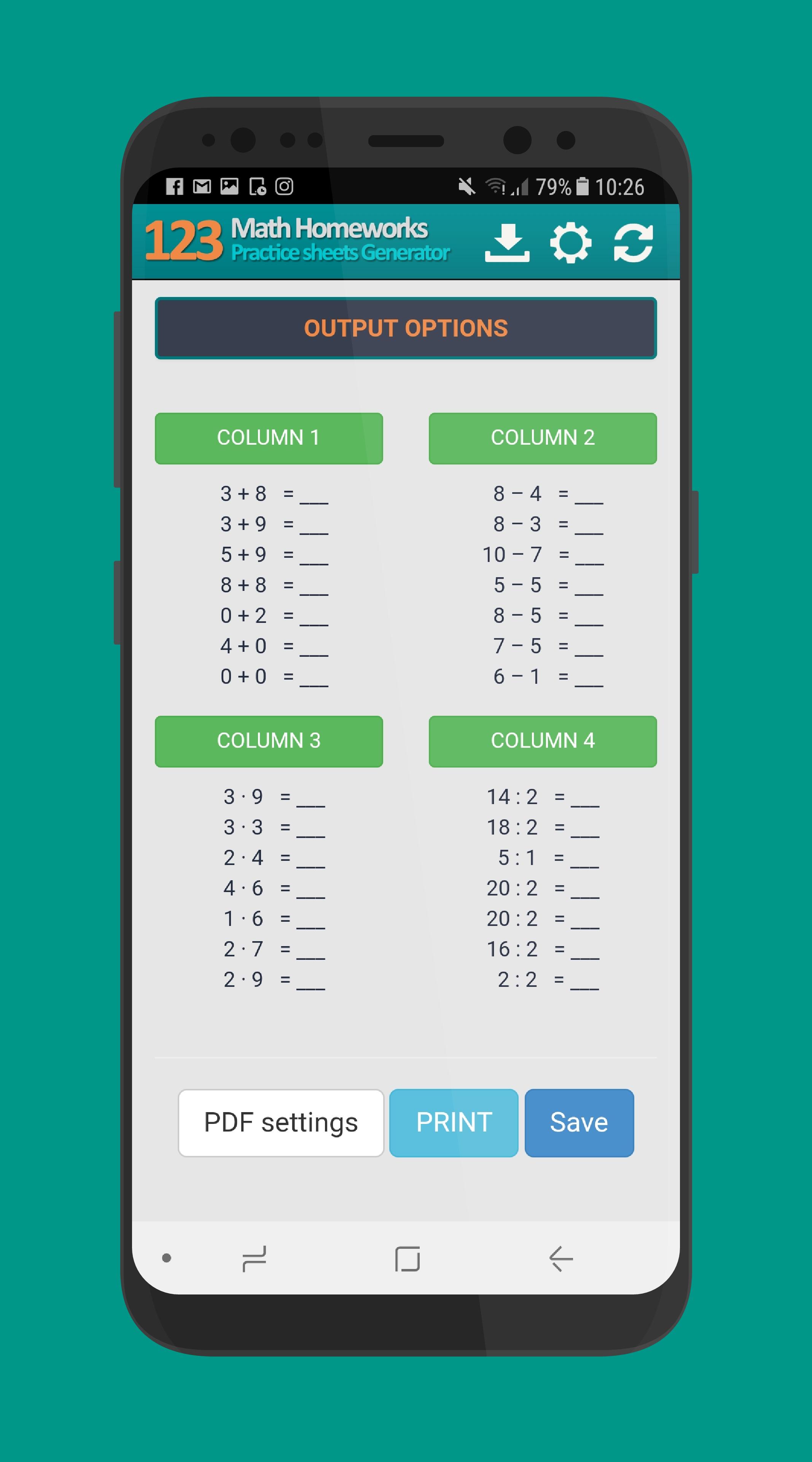 maths homework generator