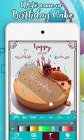 Birthday Cake with Name – Photo on Birthday Cake ポスター