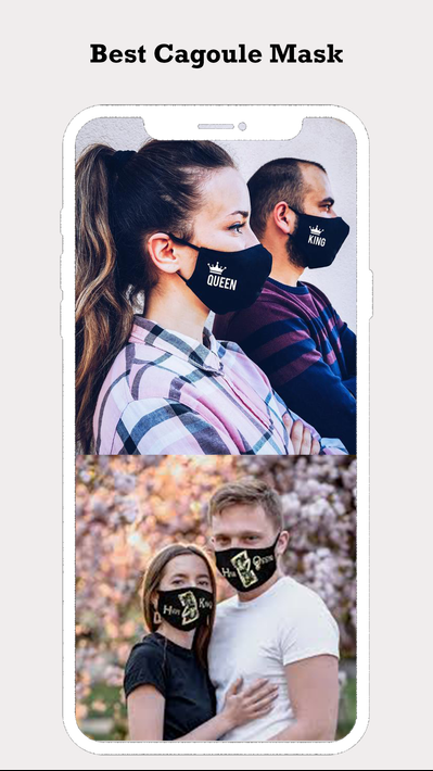 Face mask photo editing poster
