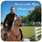 Horse with Man Photo Suit 아이콘