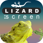 Funny Lizard On Phone Screen: Cute Joke icon