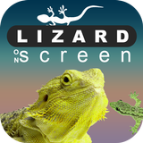 Funny Lizard On Phone Screen: Cute Joke icon