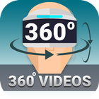 VR 360 degree videos icône