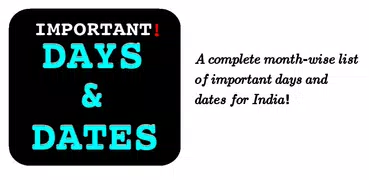 Important Days & Dates (India)