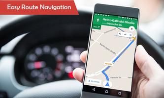 GPS Navigation: Traffic Route Finder, Map Location poster