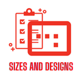 ”Sizes and designs