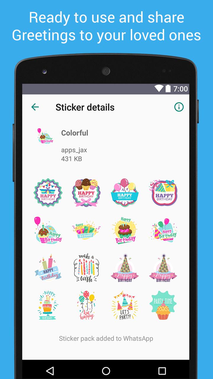 Super Verjaardag Stickers voor whatsapp for Android - APK Download KJ-68