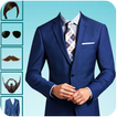 Smart men suit-beard photo editor: hair saloon