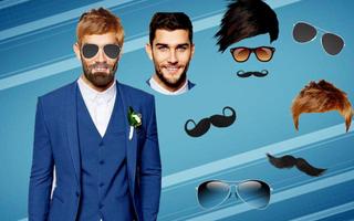 Smart men suit-beard photo editor: hair saloon Ekran Görüntüsü 2