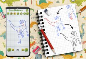 برنامه‌نما Learn How to Draw Dinosaurs عکس از صفحه