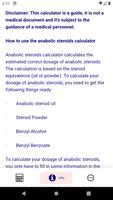 Anabolic Steroid Calculator ảnh chụp màn hình 2