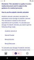 Anabolic Steroid Calculator capture d'écran 2