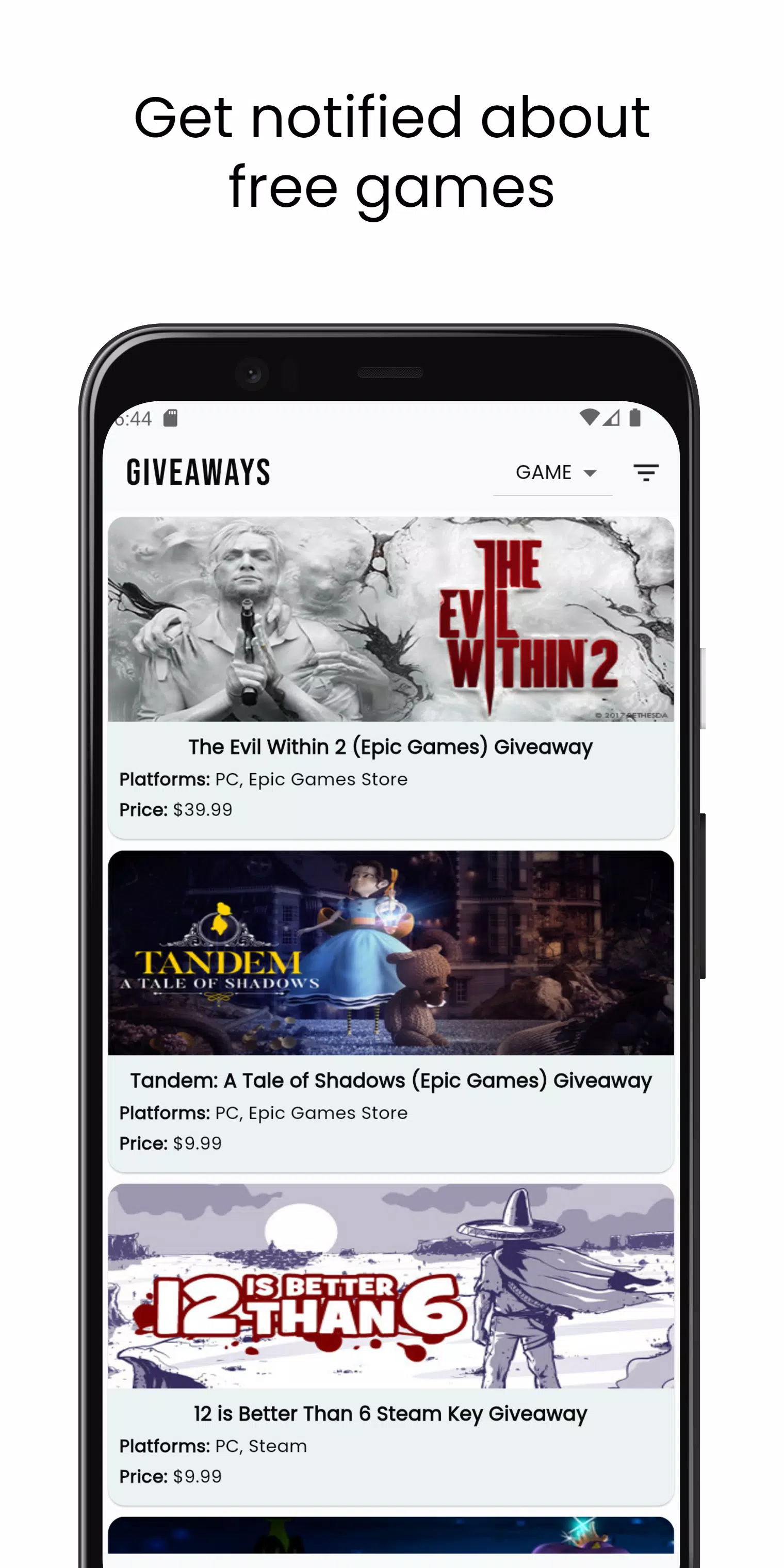 Giveaway PC Games Radar Alert - Apps on Google Play