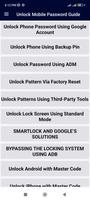 Unlock Mobile Password Guide poster
