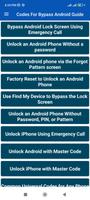 Codes For Bypass Android Guide screenshot 1