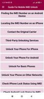 Guide For Mobile IMEI Unlock poster