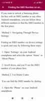 Guide For Mobile IMEI Unlock screenshot 1