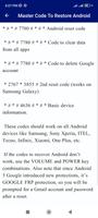Master Reset Code Mobile Guide screenshot 3
