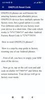 Master Reset Code Mobile Guide screenshot 2